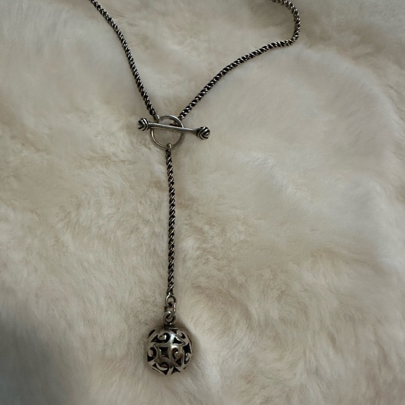 Silpada Jewelry - SILPADA 925 Silver Vintage Carved Solid
Pendent Goldstone Necklace NE4104